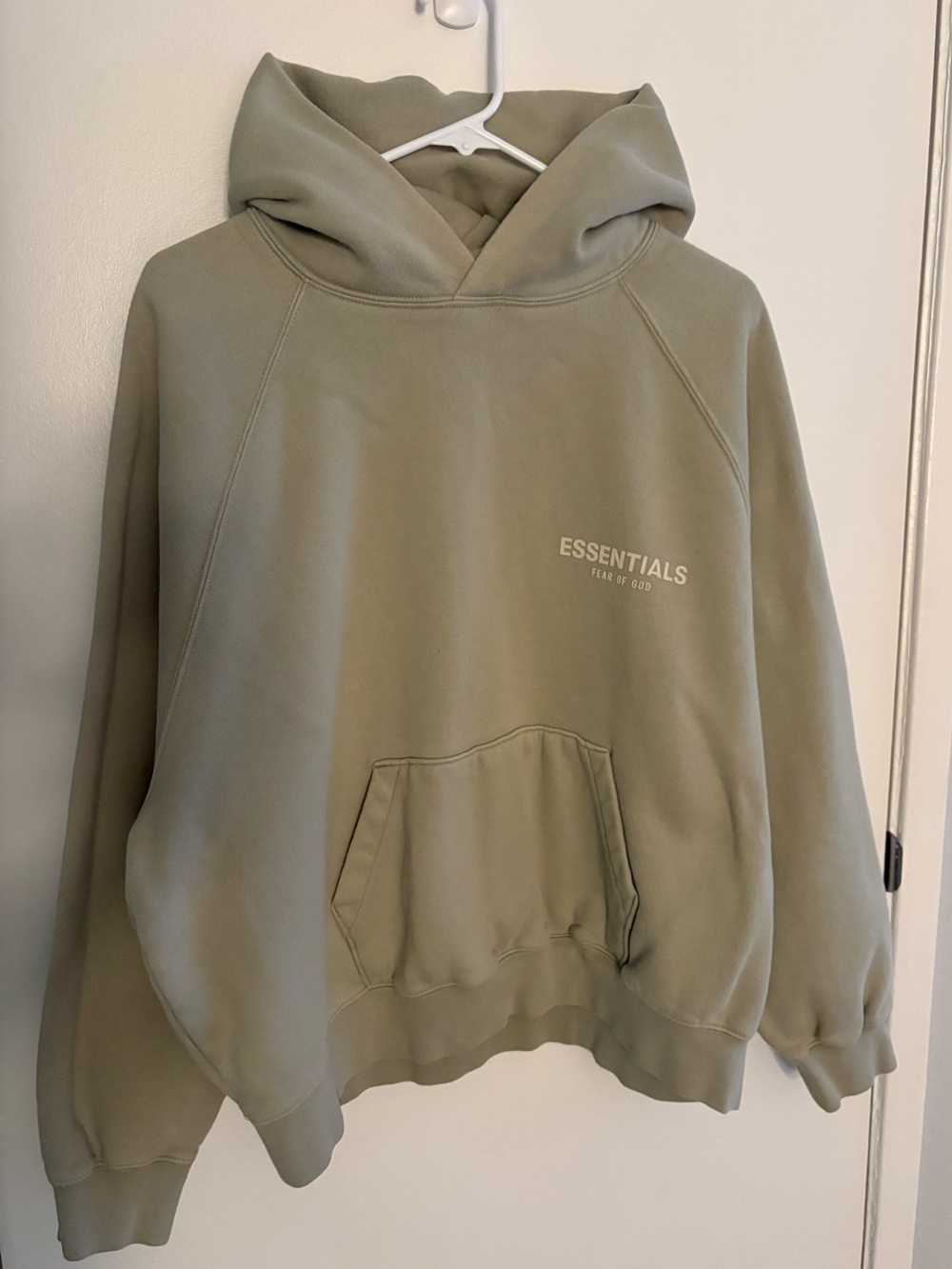 Fear of God ESSENTIALS Sage Green Pullover Hoodie